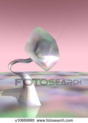 Metallic object shaped like speaker of phonograph View Large Illustration Stock Illustration - Metallic object shaped like speaker of phonograph. Fotosearch