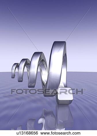 Metallic spiral object on water surface View Large Illustration Stock Illustration - Metallic spiral object on water surface. Fotosearch
