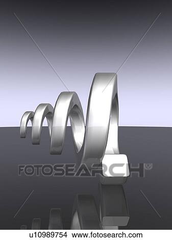 Stock Illustration - Metallic spiral object . Fotosearch