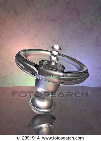 Stock Illustration - Object of glass with hoop. Fotosearch