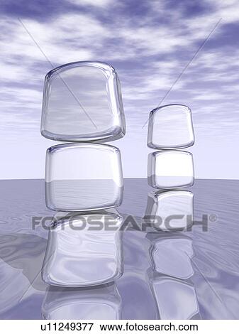 Square glasses piled up on water surface View Large Illustration Stock Illustration - Square glasses piled up on water surface. Fotosearch