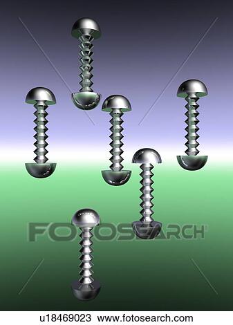 Drawing - Unarranged six clinchers. Fotosearch