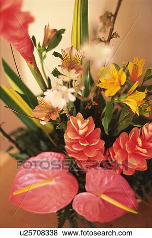 Stock Photo - Closed Up Image of a Flower Arrangement, Differential Focus. Fotosearch