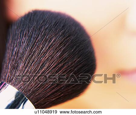 Stock Photo - Closed Up Image of a Cheek Brush, Differential Focus. Fotosearch