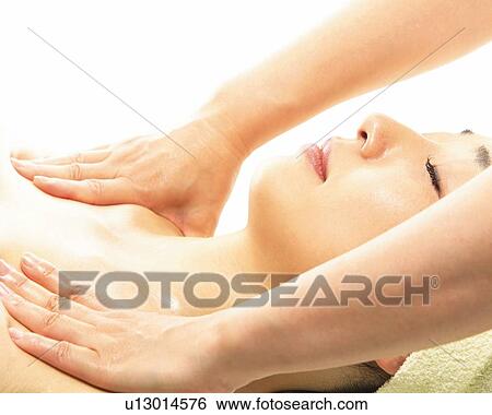 Aesthetician Who Massages Woman's Shoulder, Side View View Large Photo Image Stock Photograph - Aesthetician Who Massages Woman's Shoulder, Side View. Fotosearch