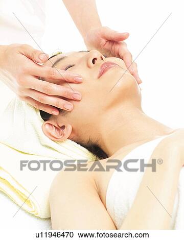 Facial Massage, High Angle View View Large Photo Image Stock Image - Facial Massage, High Angle View. Fotosearch