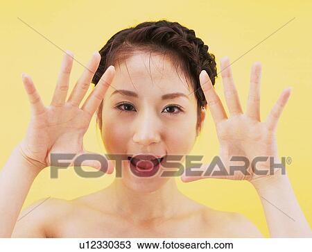 Surprised Young Woman, Front View, Looking at Camera View Large Photo Image Stock Image - Surprised Young Woman, Front View, Looking at Camera. Fotosearch