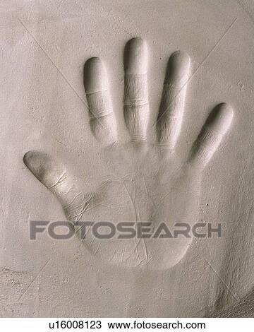 Plaster Craft of Hand Print, High Angle View View Large Photo Image Stock Image - Plaster Craft of Hand Print, High Angle View. Fotosearch