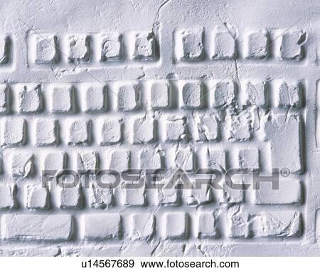 Plaster Craft of Keyboard, High Angle View, Close Up View Large Photo Image Stock Photo - Plaster Craft of Keyboard, High Angle View, Close Up. Fotosearch
