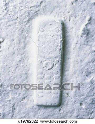 Stock Image - Plaster Craft of Mobile Phone, High Angle View. Fotosearch