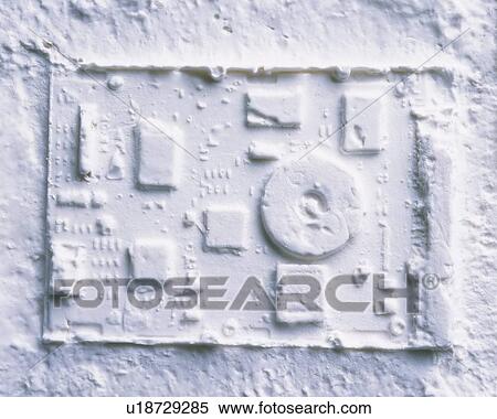 Stock Photography - Plaster Craft of Printed Board, High Angle View. Fotosearch