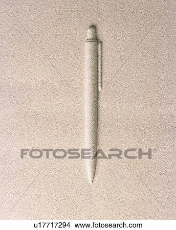 Sand Craft of Ball Point Pen, High Angle View View Large Photo Image Picture - Sand Craft of Ball Point Pen, High Angle View. Fotosearch