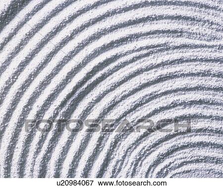 Stock Photo - Sand Craft of Lines, High Angle View. Fotosearch