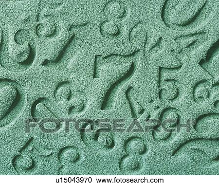 Sand Craft of Numbers, High Angle View View Large Photo Image Stock Image - Sand Craft of Numbers, High Angle View. Fotosearch