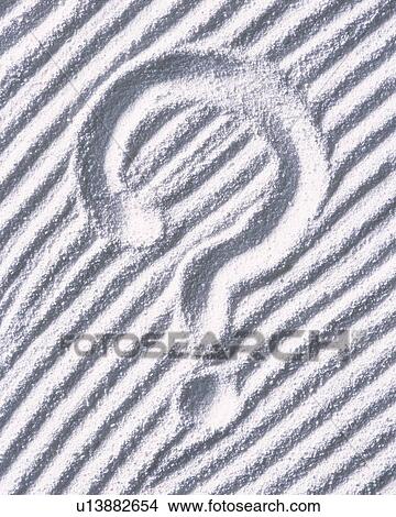 Sand Craft of Question Mark, High Angle View View Large Photo Image Picture - Sand Craft of Question Mark, High Angle View. Fotosearch