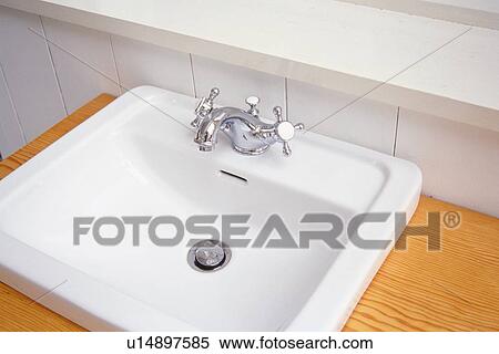 Image of a White Washbasin, High Angle View, Side View View Large Photo Image Stock Photography - Image of a White Washbasin, High Angle View, Side View. Fotosearch