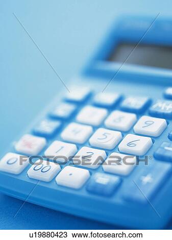 Close up of blue calculator View Large Photo Image Stock Image - Close up of blue calculator. Fotosearch