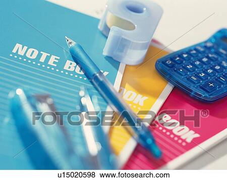 Stock Photo - Colorful stationeries. Fotosearch