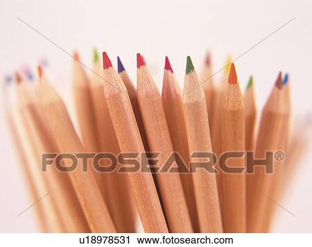 Mass of colored pencils sticking out to the air View Large Photo Image Stock Image - Mass of colored pencils sticking out to the air. Fotosearch
