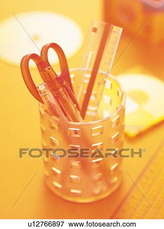 Stationeries in orange View Large Photo Image Stock Photo - Stationeries in orange. Fotosearch