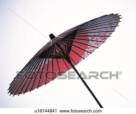 Coarse oilpaper umbrella, low angle view, white background View Large Photo Image Stock Image - Coarse oilpaper umbrella, low angle view, white background. Fotosearch