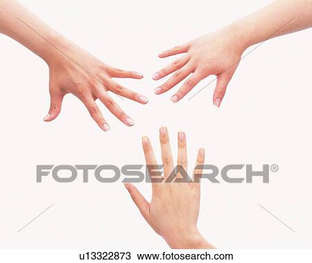 Hands of three people View Large Photo Image Stock Image - Hands of three people. Fotosearch
