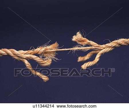 Picture - A rope almost broken. Fotosearch