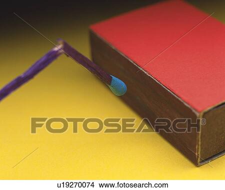 Picture - Broken match and box. Fotosearch