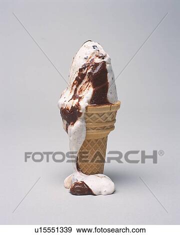 Stock Photo - Melting ice cream. Fotosearch