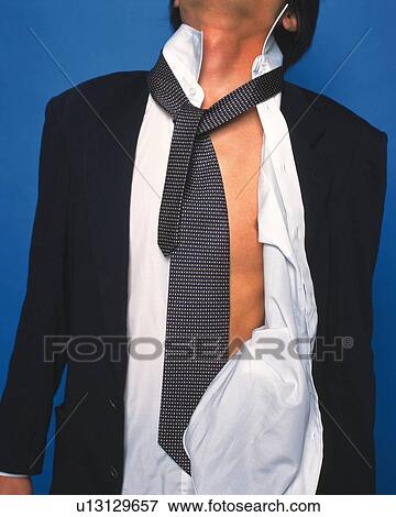 Closed Up Image of a Businessman Wearing his Clothes Sloppily, Front View View Large Photo Image Stock Photo - Closed Up Image of a Businessman Wearing his Clothes Sloppily, Front View. Fotosearch