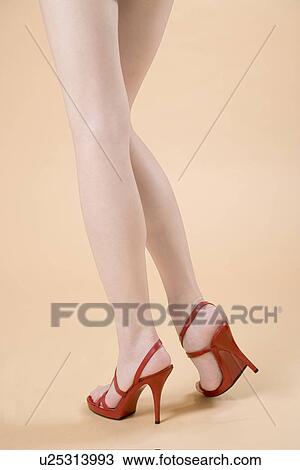 Young Woman's Legs, Standing, Rear View View Large Photo Image Stock Image - Young Woman's Legs, Standing, Rear View. Fotosearch