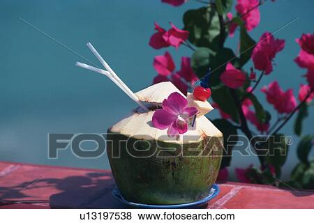 Closed Up Image of a Coconut Juice, Differential Focus View Large Photo Image Stock Photo - Closed Up Image of a Coconut Juice, Differential Focus. Fotosearch