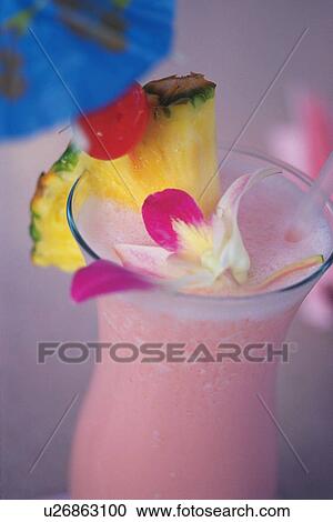 Closed Up Image of a Tropical Drink, Differential Focus, High Angle View View Large Photo Image Stock Image - Closed Up Image of a Tropical Drink, Differential Focus, High Angle View. Fotosearch
