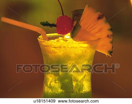 Closed Up Image of a Tropical Drink, Side View, Differential Focus View Large Photo Image Stock Photo - Closed Up Image of a Tropical Drink, Side View, Differential Focus. Fotosearch