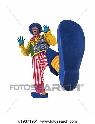 Low Angle View of Clown Foot, Close up, Portrait View Large Photo Image Stock Image - Low Angle View of Clown Foot, Close up, Portrait. Fotosearch