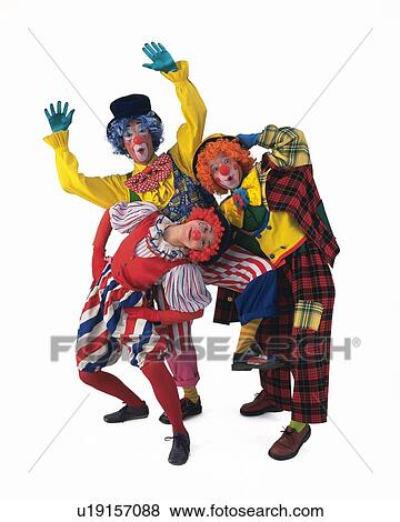 Portrait of Clown Gesturing, Front View View Large Photo Image Stock Photo - Portrait of Clown Gesturing, Front View. Fotosearch