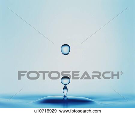 Stock Photo - Drop of Water, Close Up, Differential Focus, In Focus, Out Focus, Toned Image. Fotosearch