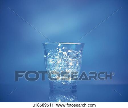 Iced Water in a Glass, Front View, Close Up View Large Photo Image Stock Image - Iced Water in a Glass, Front View, Close Up. Fotosearch