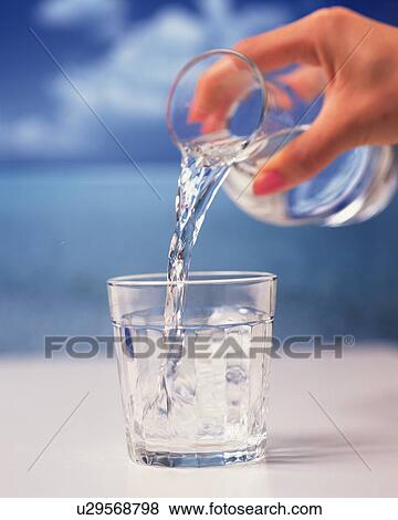 Pouring Water into Glass from Pitcher, Close Up, Differential Focus, In Focus, Out Focus, Side View View Large Photo Image Stock Photo - Pouring Water into Glass from Pitcher, Close Up, Differential Focus, In Focus, Out Focus, Side View. Fotosearch