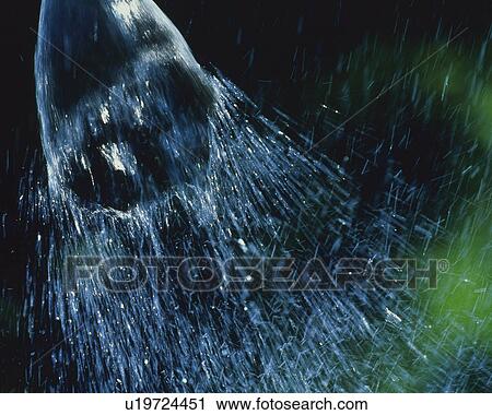 Stock Image - Shower, Close Up, Differential Focus, In Focus, Out Focus,. Fotosearch
