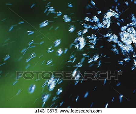 Stock Photograph - Splash of Water, Close Up, Differential Focus, In Focus, Out Focus. Fotosearch
