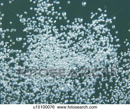 Stock Photograph - Bubble in Water, Close Up, Differential Focus, In Focus, Out Focus,. Fotosearch
