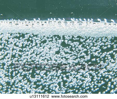 Stock Image - Bubble in Water, Close Up, Side View, Differential Focus, In Focus, Out Focus,. Fotosearch