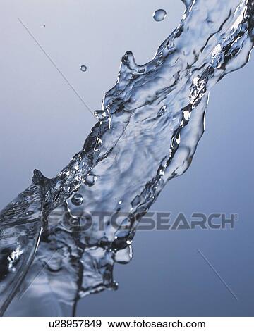 Stock Photo - Gushing Water, Close Up, . Fotosearch
