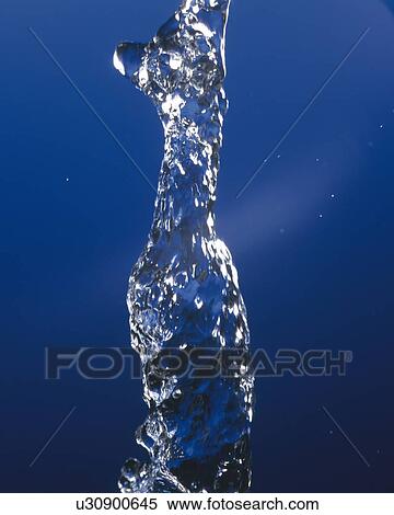 Stock Photography - Gushing Water, Low Angle View, Close Up, . Fotosearch