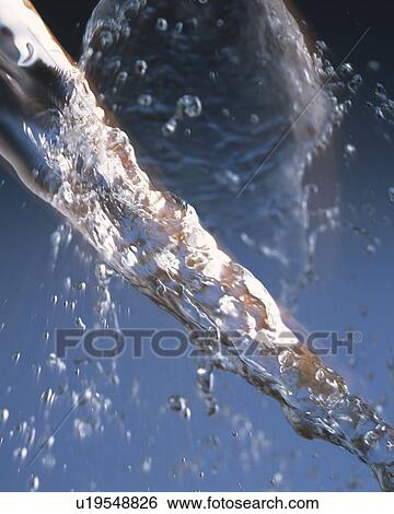 Stock Photograph - Splash in Air, Close Up, Differential Focus, In focus, Out Focus,. Fotosearch
