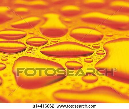 Stock Image - Spread Drops, Close Up, Differential Focus, In Focus, Out Focus, Full Frame, . Fotosearch