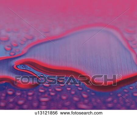 Stock Photograph - Spread Drops, Close Up, Differential Focus, In Focus, Out Focus, Gradation,. Fotosearch