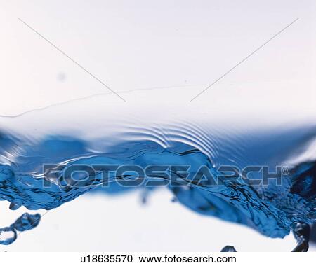 Stock Image - Water Surface, Close Up, Side View, Differential Focus, In Focus, Out Focus,. Fotosearch
