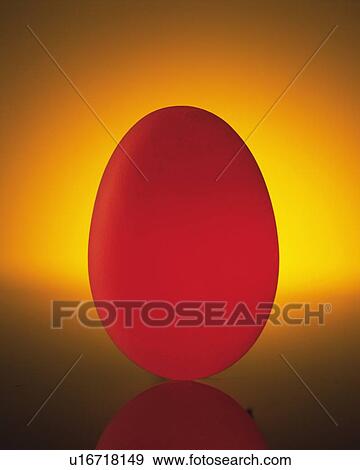 Stock Photo - Illuminated Egg, Close Up, Front View. Fotosearch